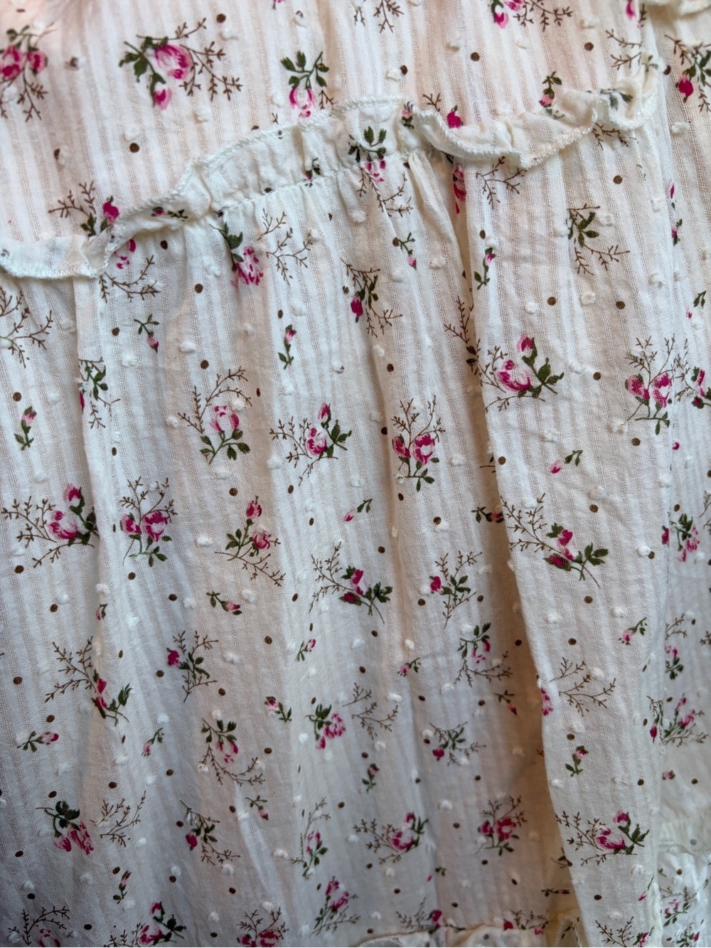 Balckans Cream Floral Ruffle Midi Dress Size S - Picture 9 of 9